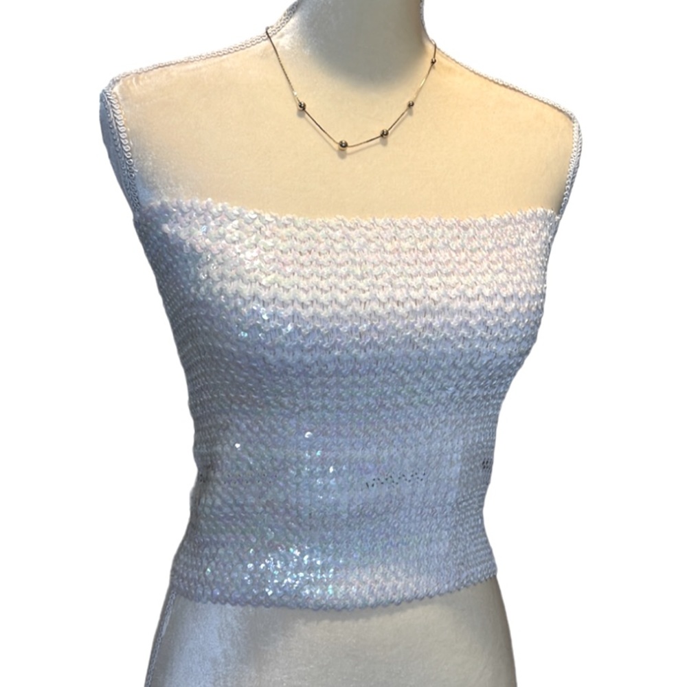 OFFSPRING VINTAGE SEQUINED IRIDESCENT TUBE TOP